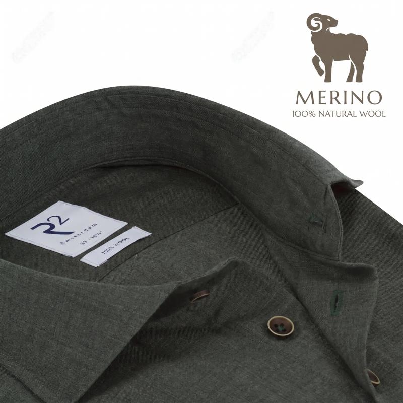Сорочка R2 NOS.WOOL.004/070-DARK GREEN