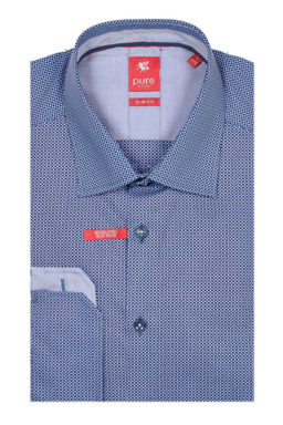 Фото рубашки Полуприлегающий силуэт Рубашка PURE, цвет синий