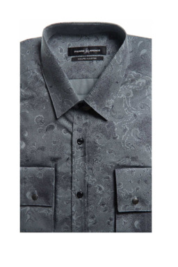 Фото рубашки Прямой силуэт Рубашка PIERRE CLARENCE, цвет светло-серый