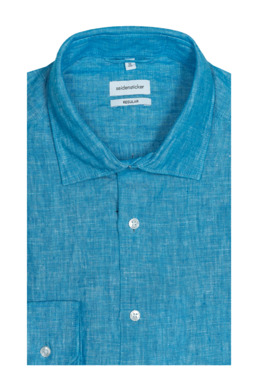 Фото рубашки Прямой силуэт Рубашка SEIDENSTICKER, цвет бирюзовый