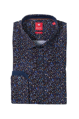 Фото рубашки Полуприлегающий силуэт Рубашка PURE, цвет синий