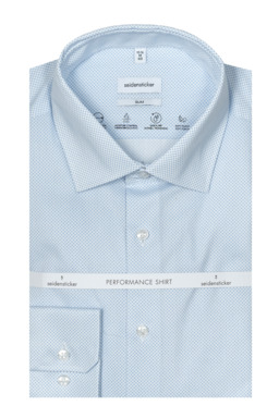 Фото рубашки Полуприлегающий силуэт Рубашка SEIDENSTICKER, цвет голубой